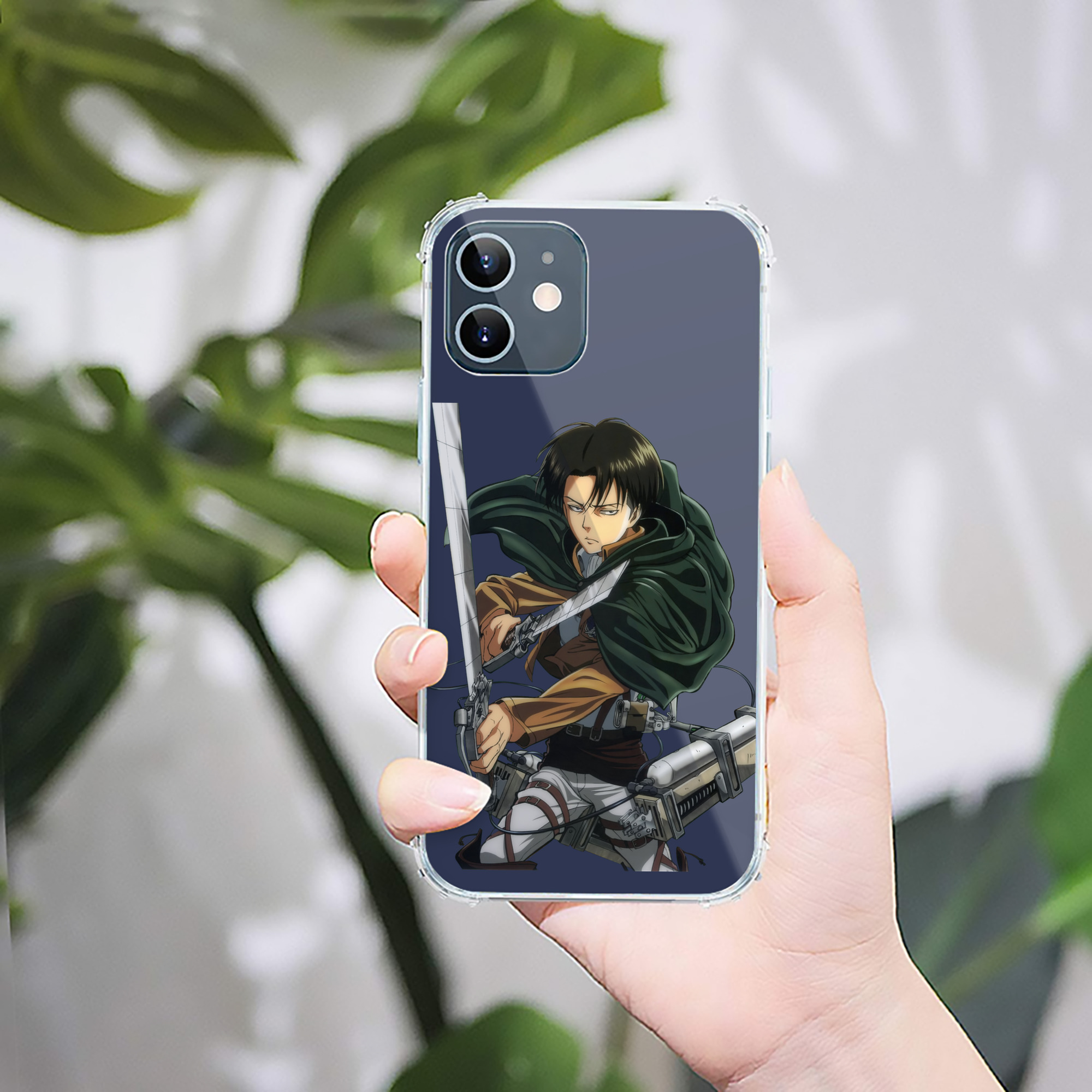 （画像用） 進撃の巨人 リヴァイ·アッカーマン Attack on Titan Levi Ackerman 【iPhone 12シリーズ対応】透明スマホケース（クリアソフトケース）